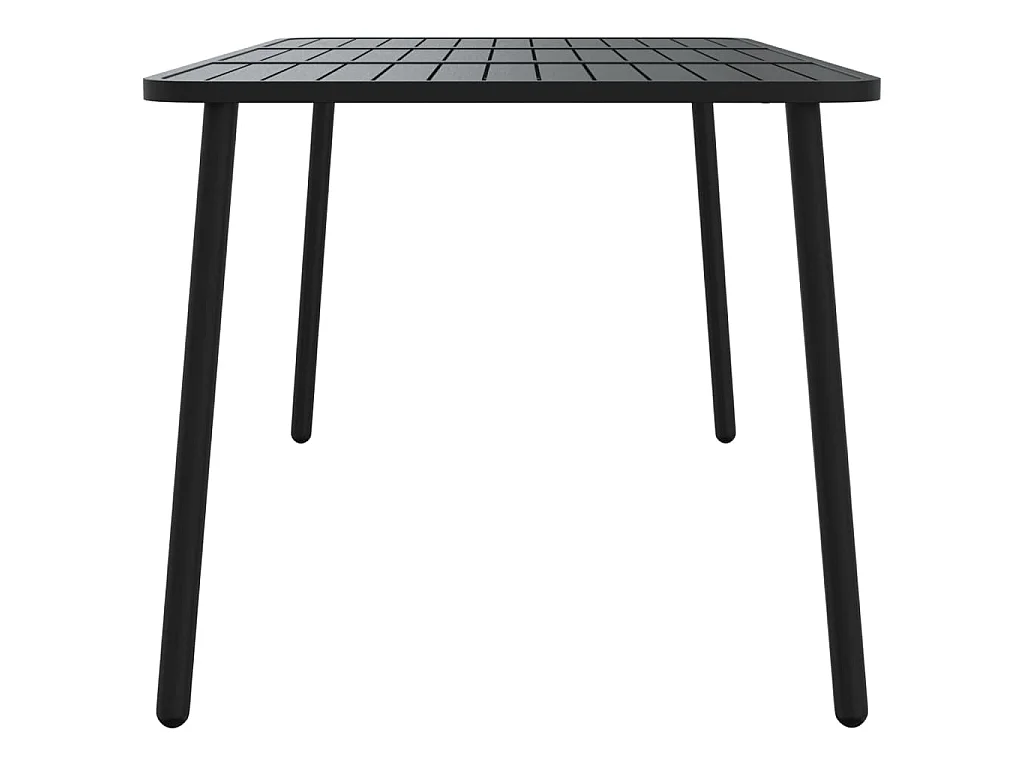 Mesa de jardín acero gris antracita 165x80x71 cm