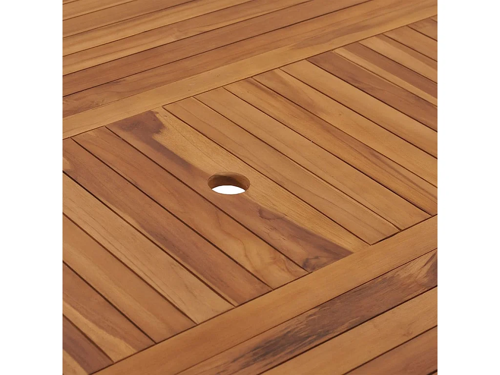 Tavolo da Giardino 150x150x75 cm in Legno Massello di Teak
