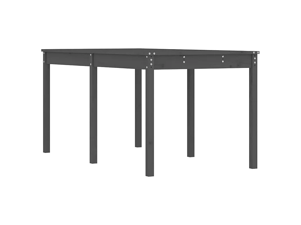 Tuintafel 159,5x82,5x76 cm massief grenenhout grijs