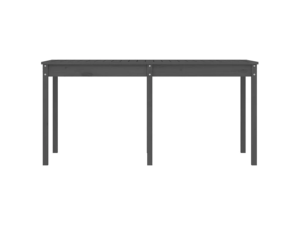 Tuintafel 159,5x82,5x76 cm massief grenenhout grijs