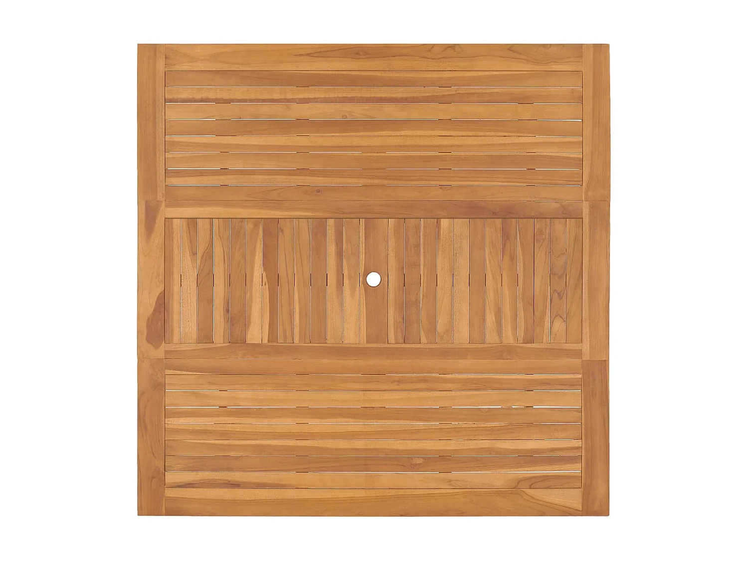 Gartentisch 150x150x76 cm Massivholz Teak