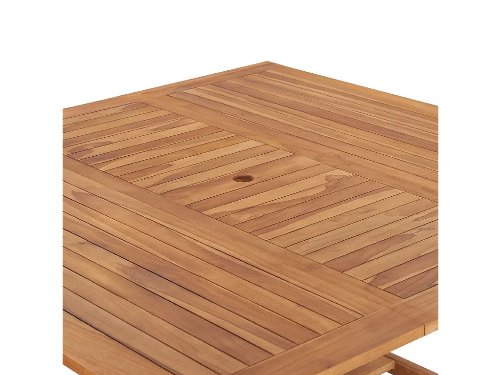Gartentisch 150x150x76 cm Massivholz Teak