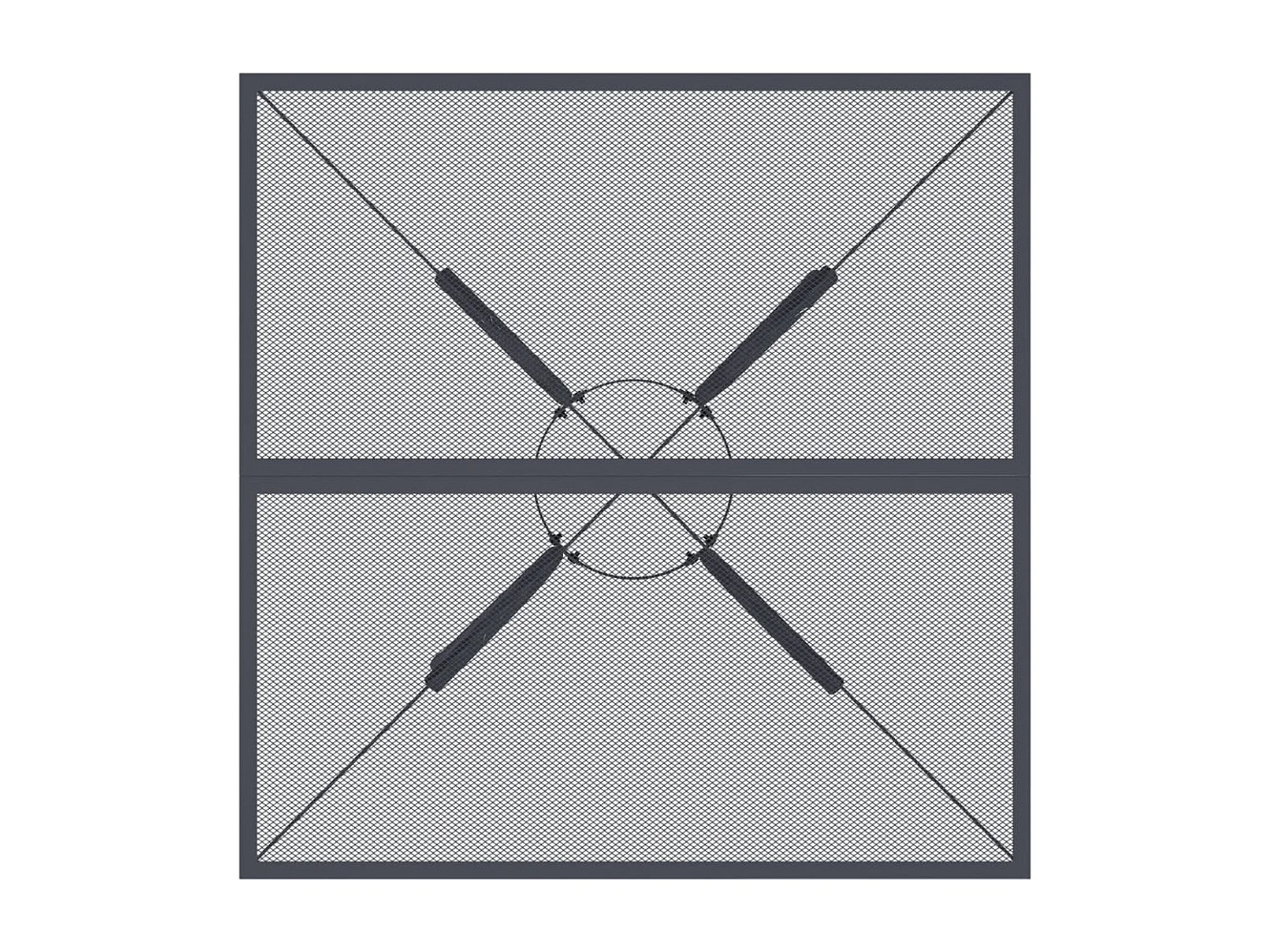 Mesa de jardim 80x80x72,5 cm malha de aço antracite