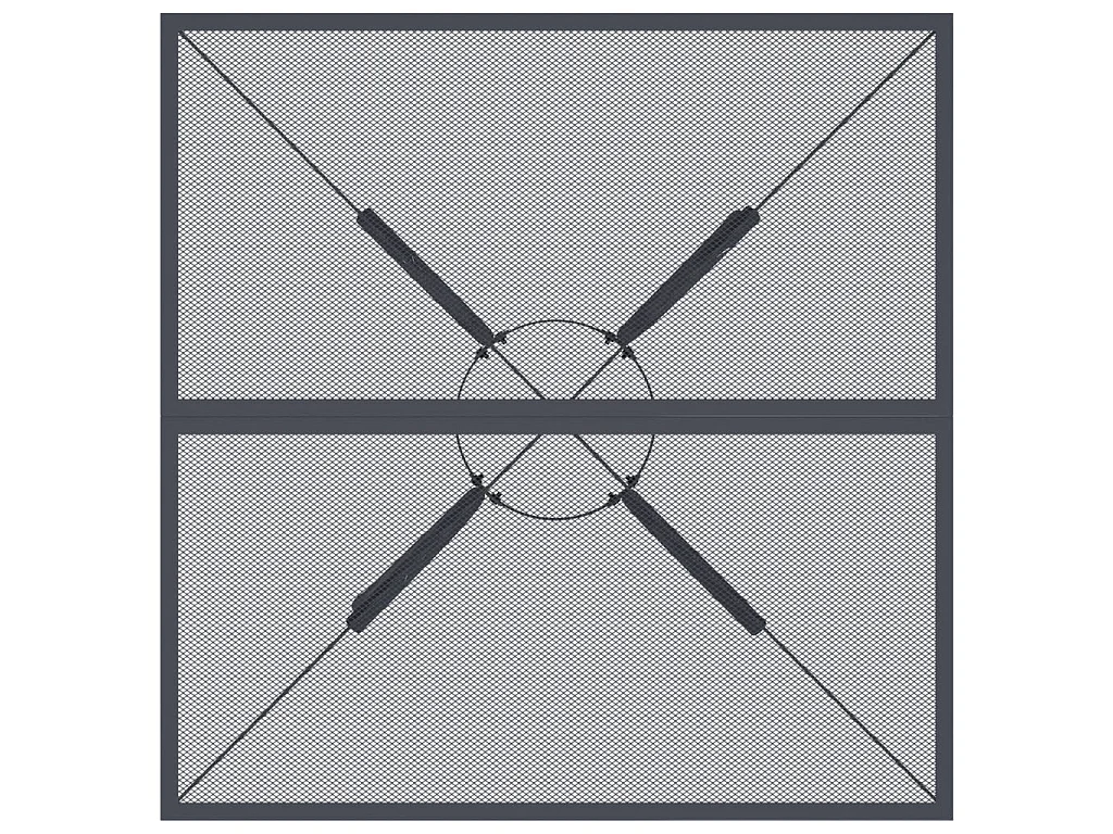Table de jardin anthracite 80x80x72,5 cm Treillis d'acier