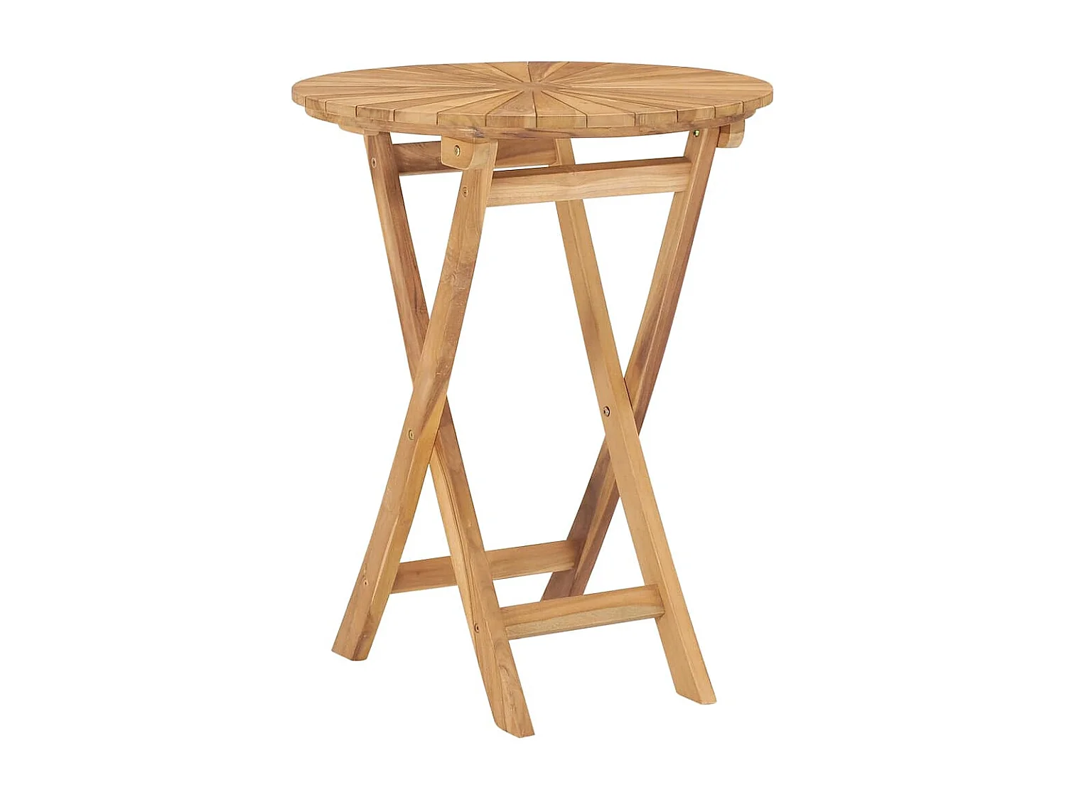 Table pliable de jardin Ø 60 cm Bois de teck solide
