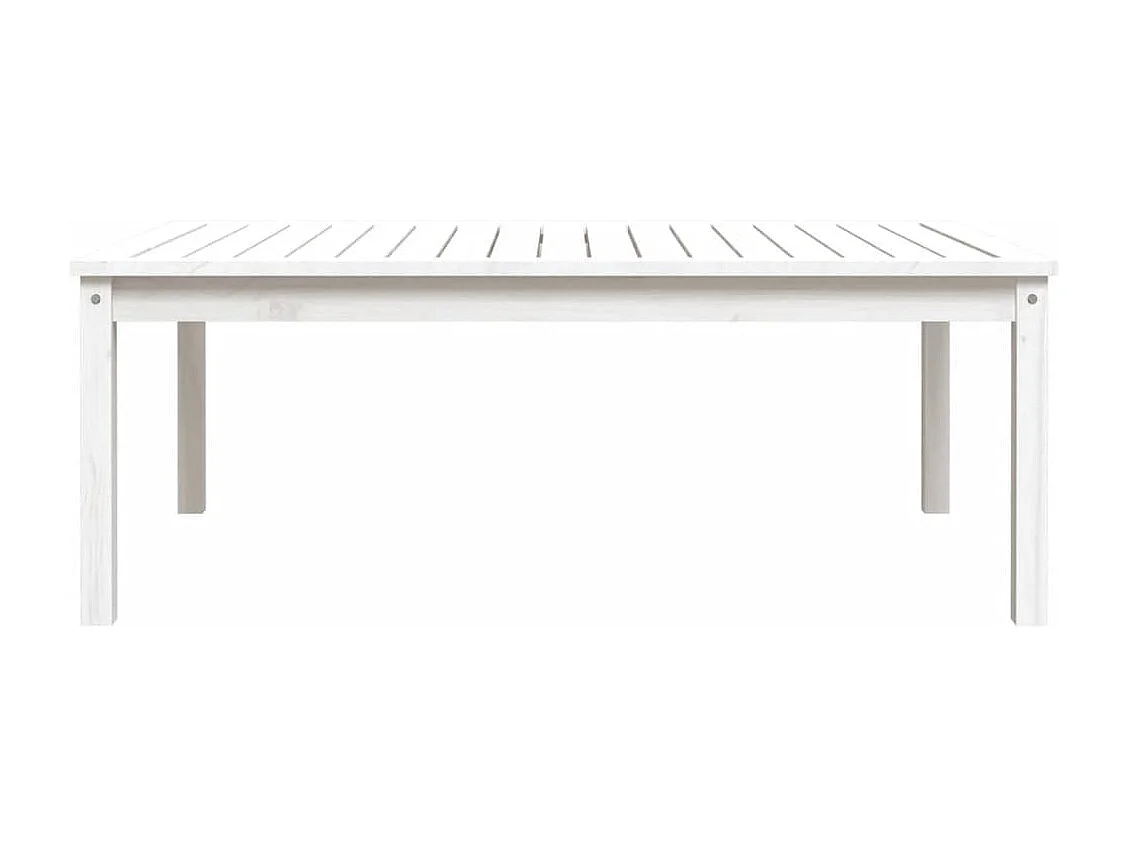 Gartentisch Weiß 121x82,5x45 cm Massivholz Kiefer