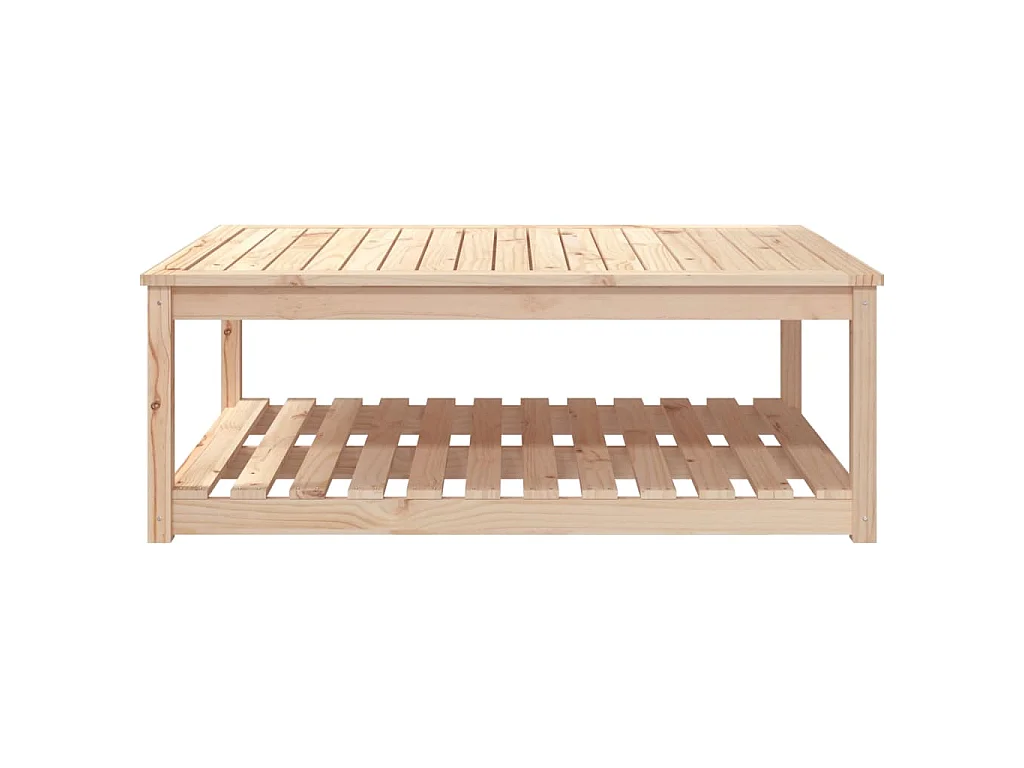 Gartentisch 121x82,5x45 cm Massivholz Kiefer