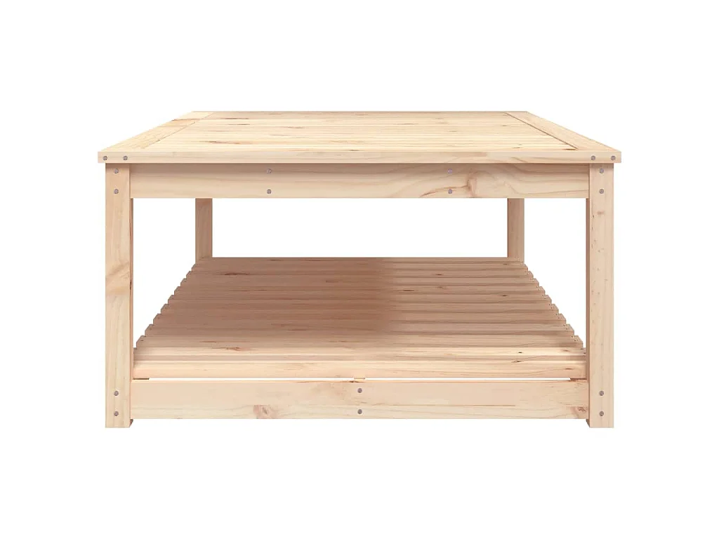 Gartentisch 121x82,5x45 cm Massivholz Kiefer