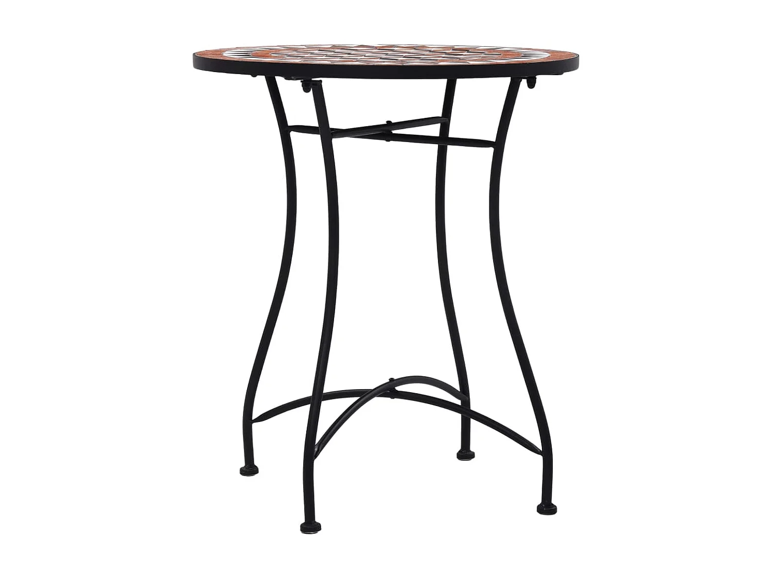 Table de bistro mosaïque Marron 60 cm Céramique