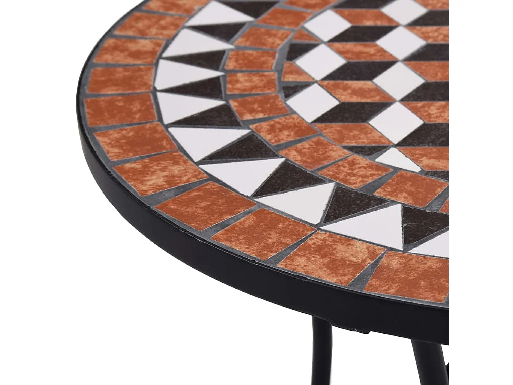 Table de bistro mosaïque Marron 60 cm Céramique