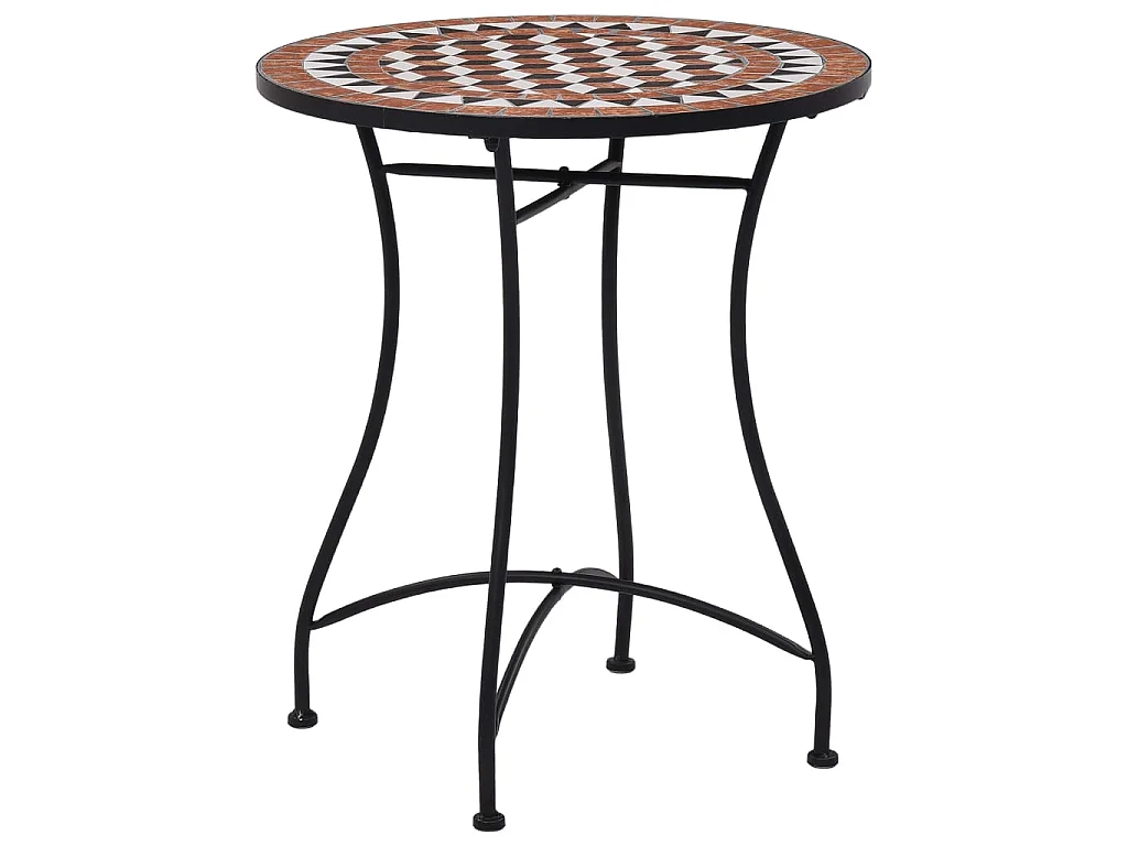 Bistrotisch Mosaik Keramik Braun 60 cm