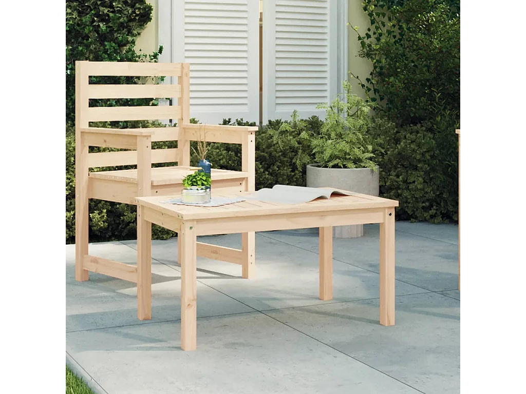 Tuintafel 82,5x50,5x45 cm massief grenenhout