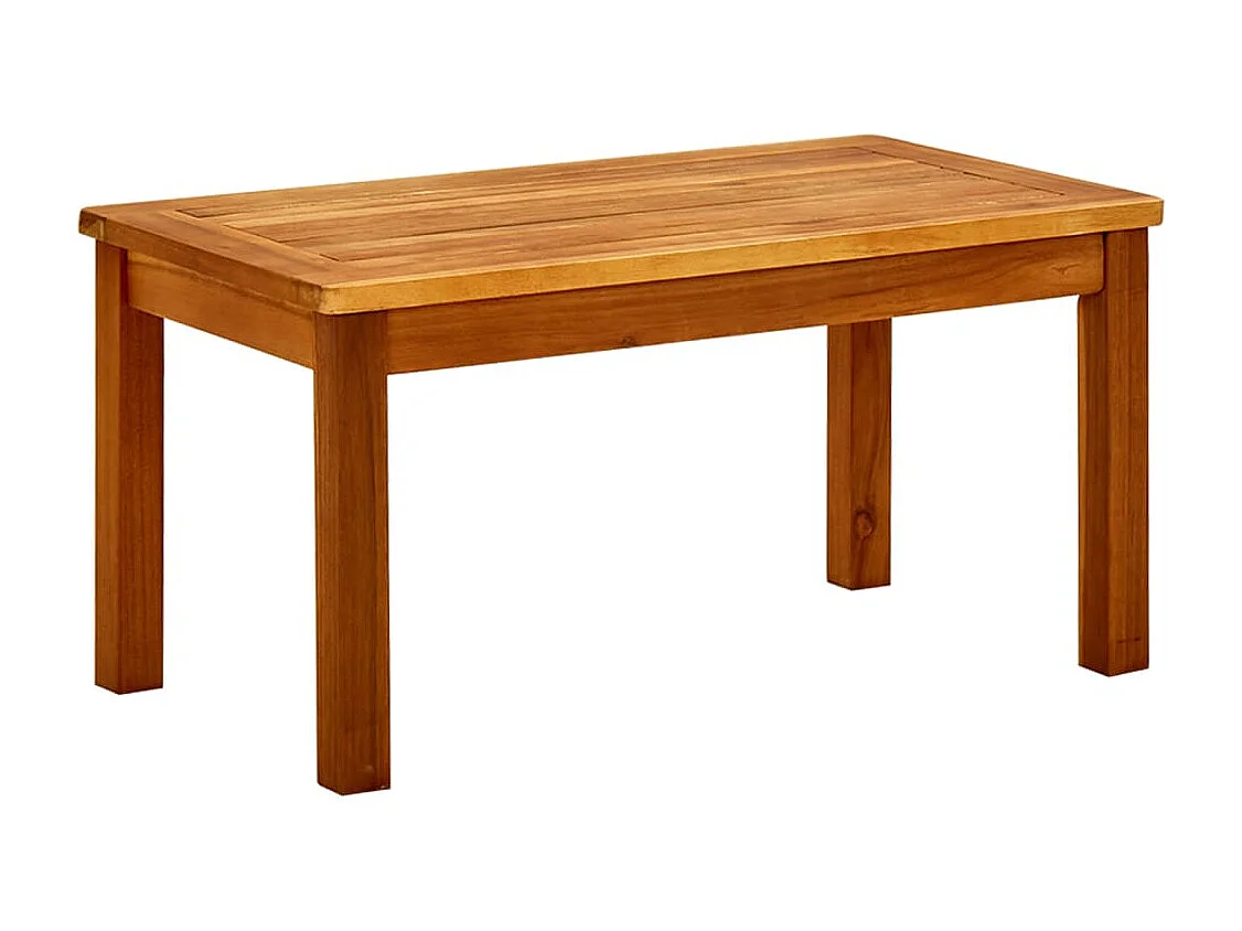 Mesa de centro de jardín madera maciza de acacia 70x40x36 cm