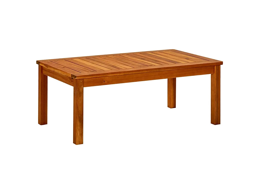 Mesa de centro de jardín madera maciza de acacia 90x50x36 cm