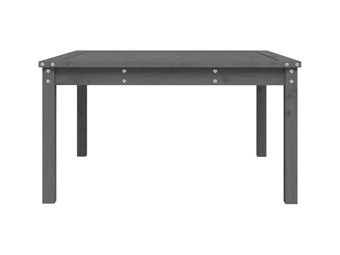 Gartentisch Grau 82,5x82,5x45 cm Massivholz Kiefer