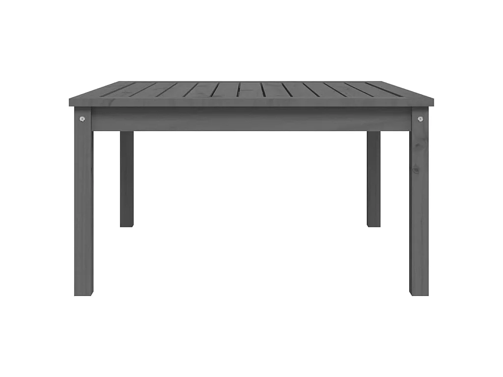 Tuintafel 82,5x82,5x45 cm massief grenenhout grijs