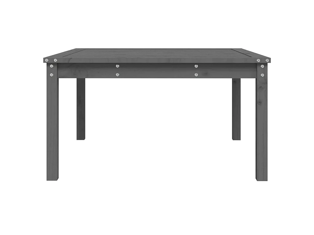Tuintafel 82,5x82,5x45 cm massief grenenhout grijs