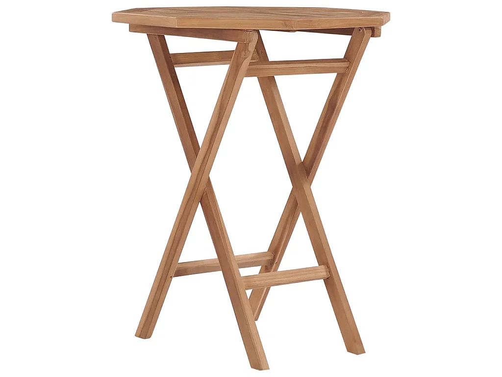 Klappbarer Gartentisch 60×60×75 cm Teak Massivholz