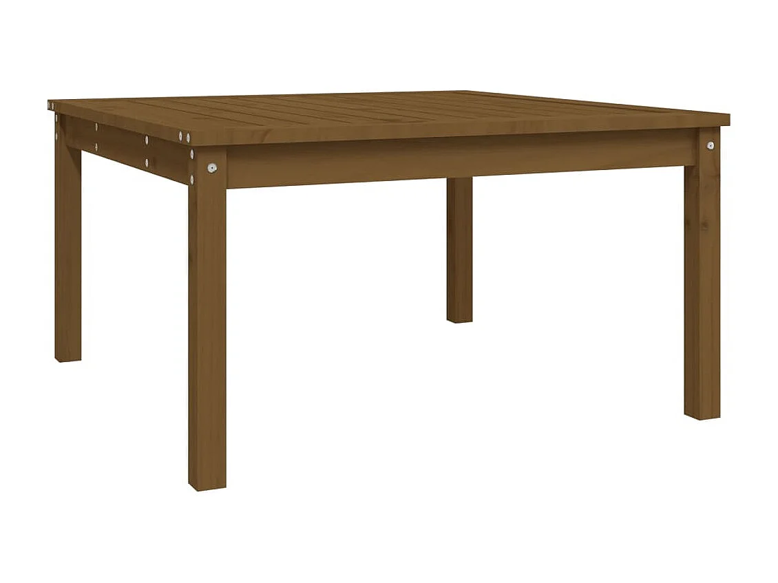 Table de jardin marron miel 82,5x82,5x45 cm bois massif de pin