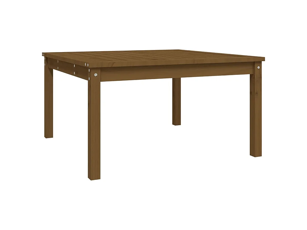 Table de jardin marron miel 82,5x82,5x45 cm bois massif de pin