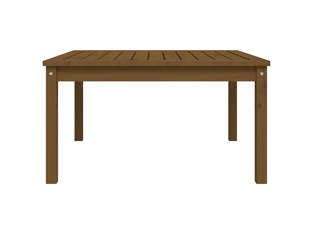 Table de jardin marron miel 82,5x82,5x45 cm bois massif de pin