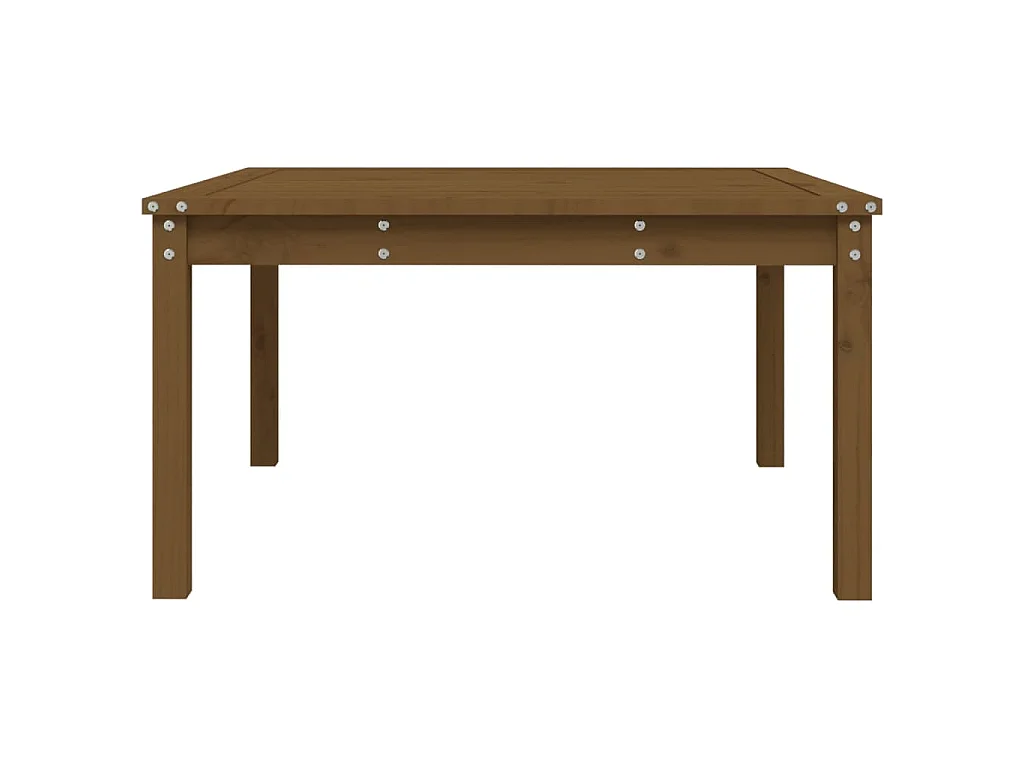 Table de jardin marron miel 82,5x82,5x45 cm bois massif de pin