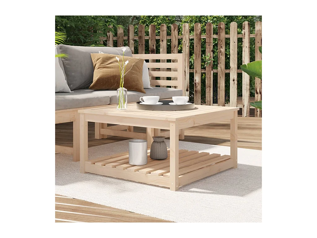 Table de jardin 82,5x82,5x45 cm bois massif de pin
