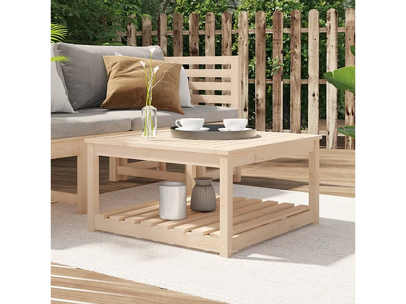 Table de jardin 82,5x82,5x45 cm bois massif de pin