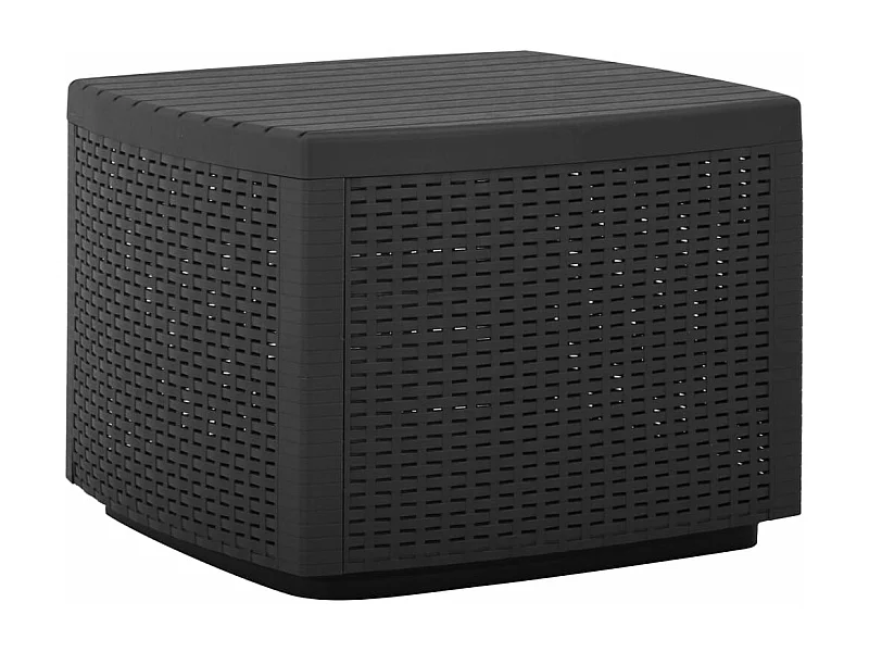 Mesa de jardín plástico gris 53x53x40 cm