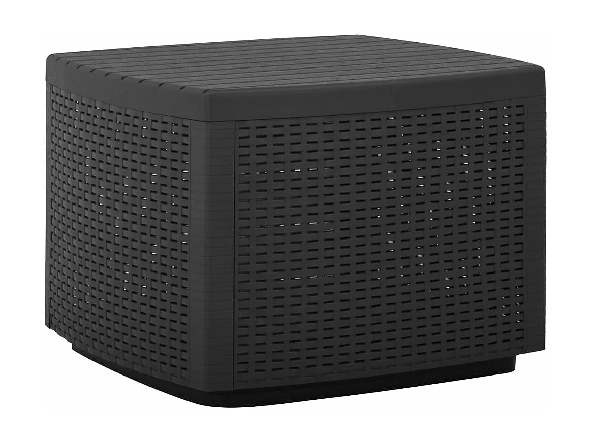 Tuintafel 53x53x40 cm kunststof grijs