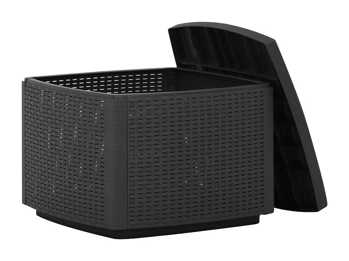 Tuintafel 53x53x40 cm kunststof grijs