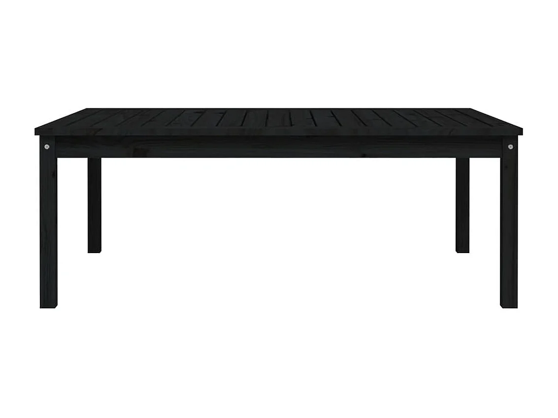 Table de jardin noir 121x82,5x45 cm bois massif de pin