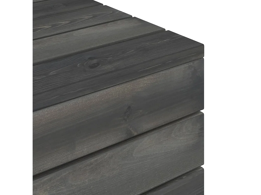 Palettentische 2 Stk. Kiefer Massivholz Dunkelgrau