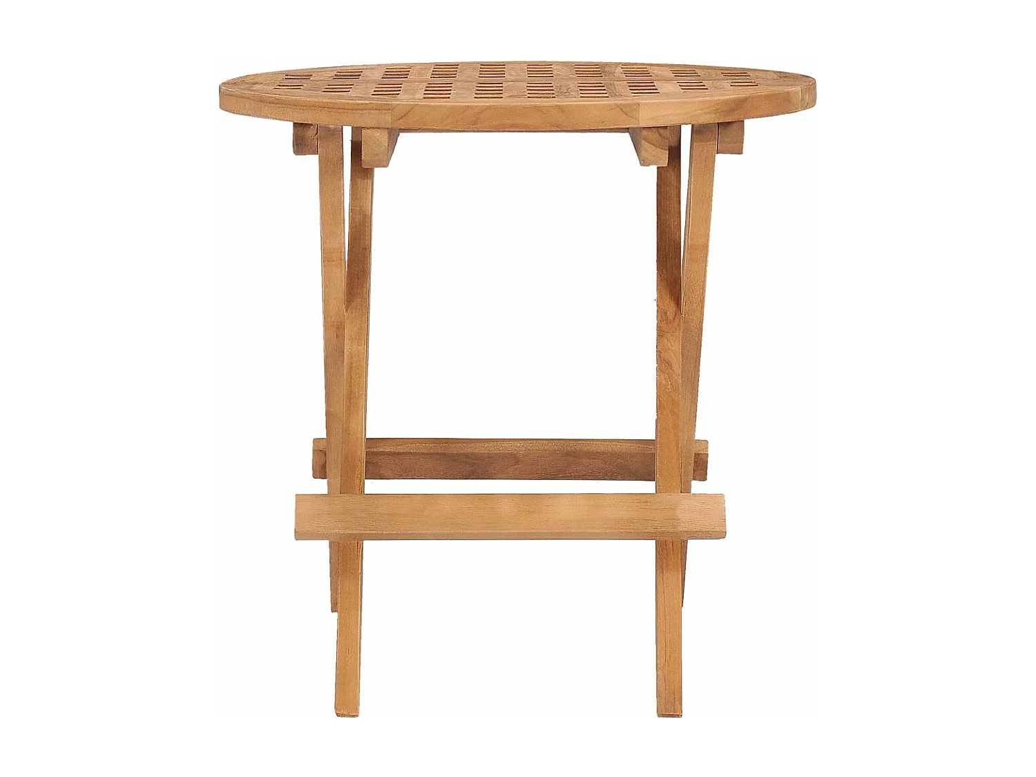Mesa plegable de jardín madera maciza de teca 50x50x50 cm