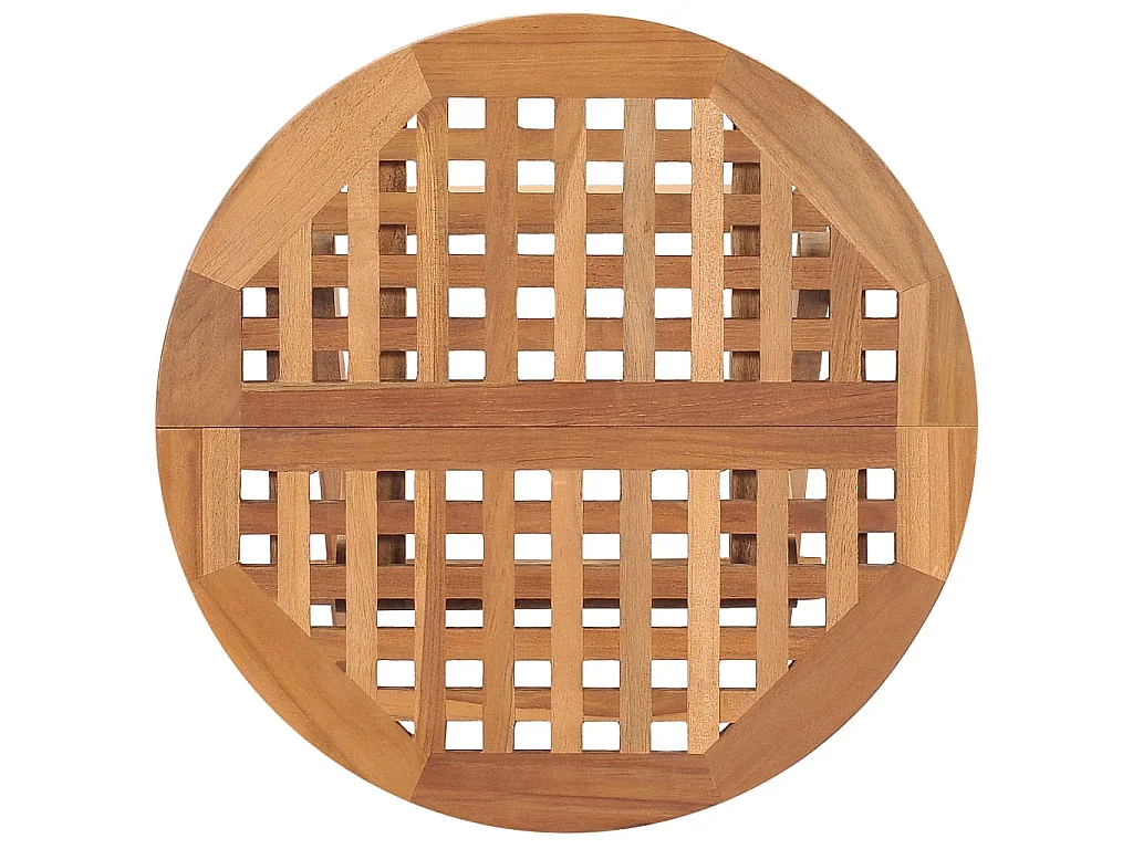 Mesa de jardim dobrável 50x50x50 cm madeira de teca maciça