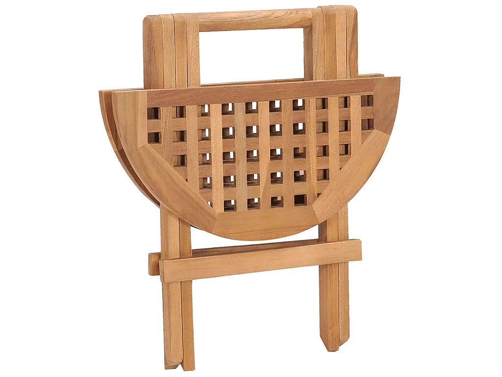 Mesa de jardim dobrável 50x50x50 cm madeira de teca maciça