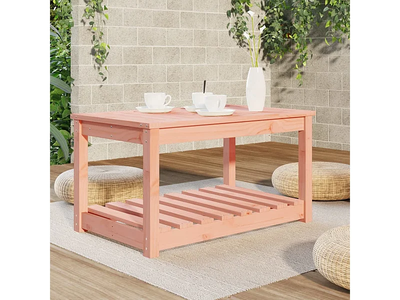 Mesa de jardín madera maciza abeto de Douglas 82,5x50,5x45 cm