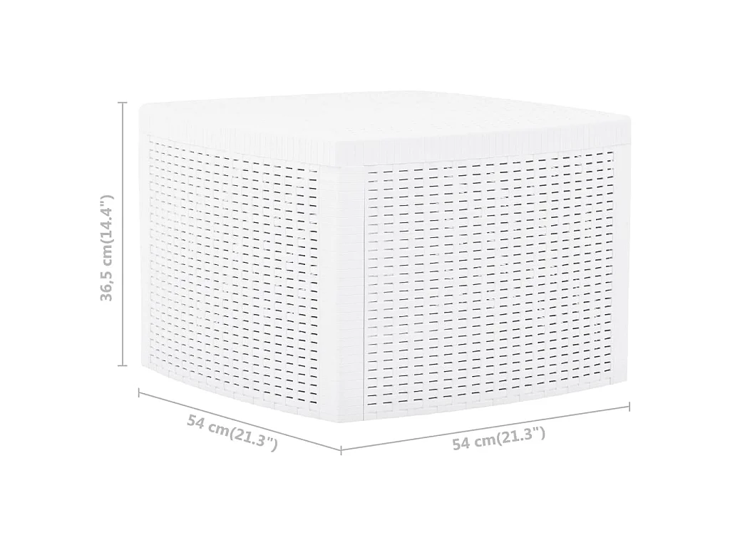 Table d'appoint Blanc 54x54x36,5 cm Plastique