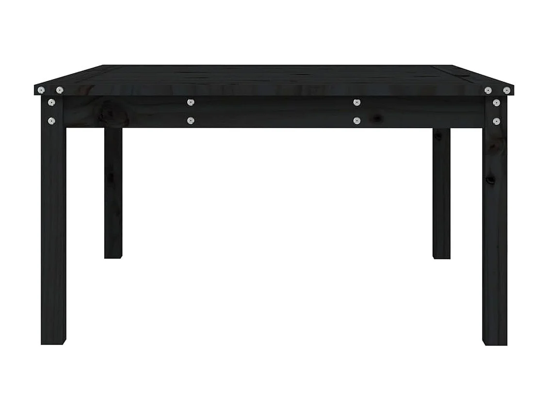 Gartentisch Schwarz 82,5x82,5x45 cm Massivholz Kiefer