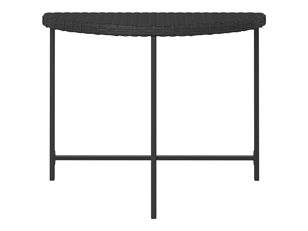 Gartentisch Schwarz 100x50x75 cm Poly Rattan