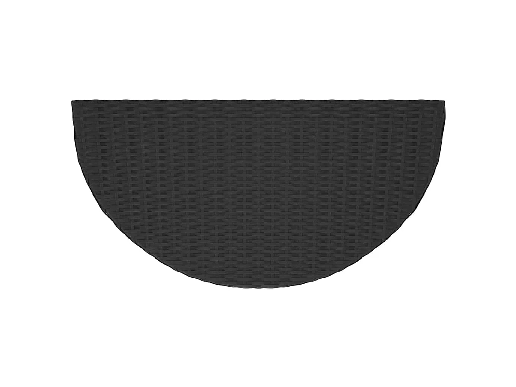 Gartentisch Schwarz 100x50x75 cm Poly Rattan