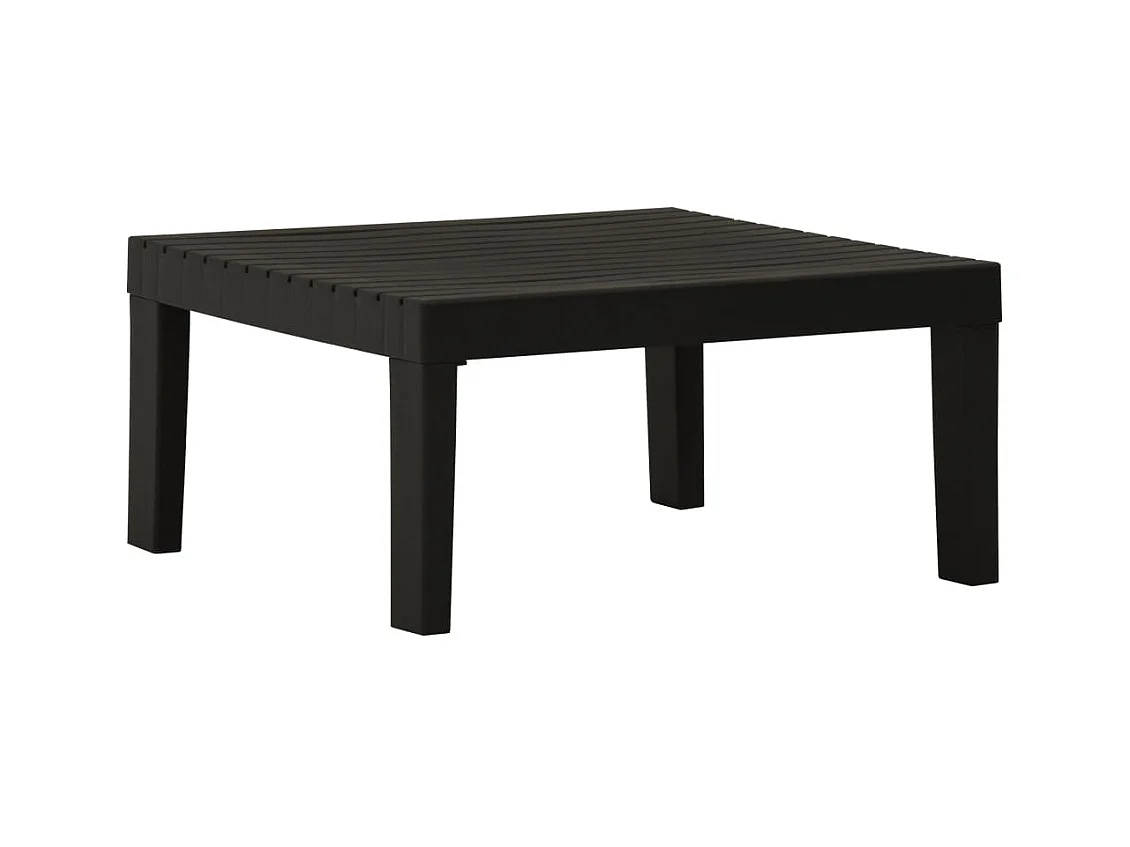 Table de salon de jardin Plastique Gris
