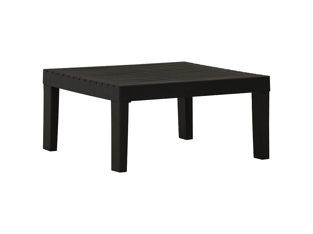 Lounge-Gartentisch Kunststoff Grau