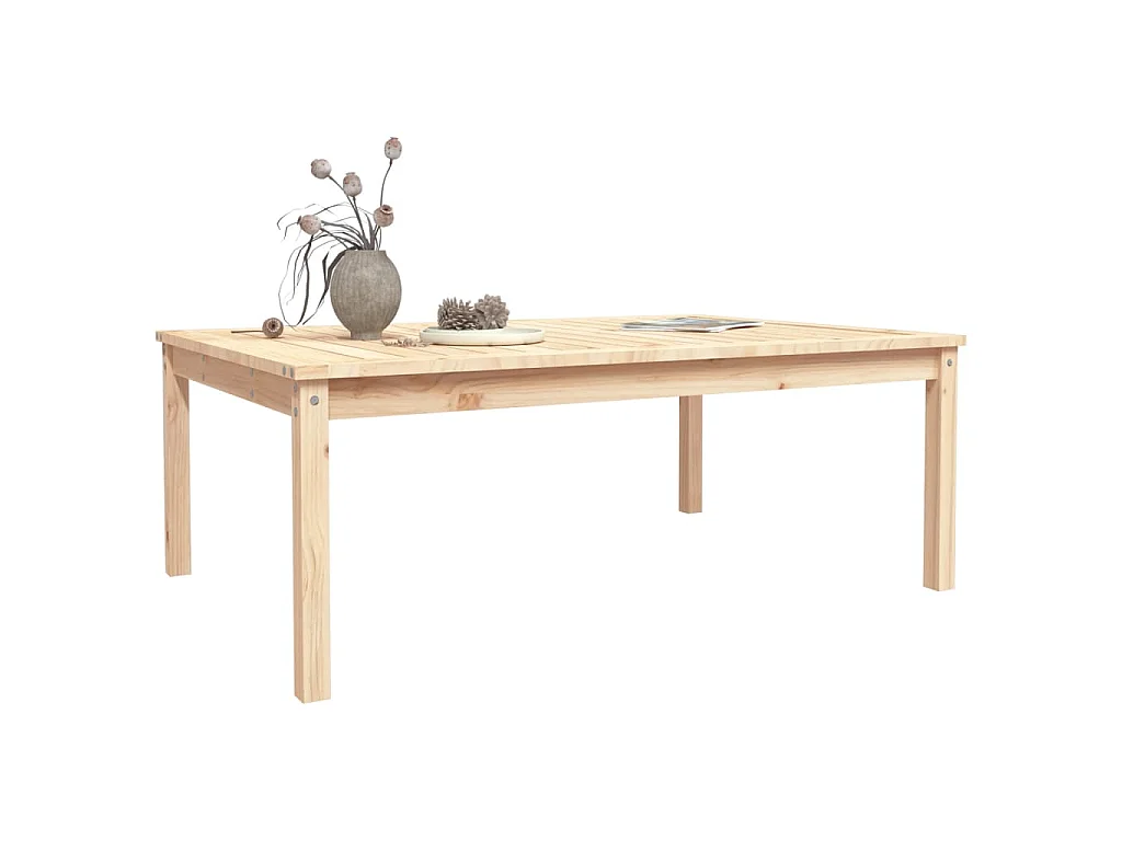 Gartentisch 121x82,5x45 cm Massivholz Kiefer