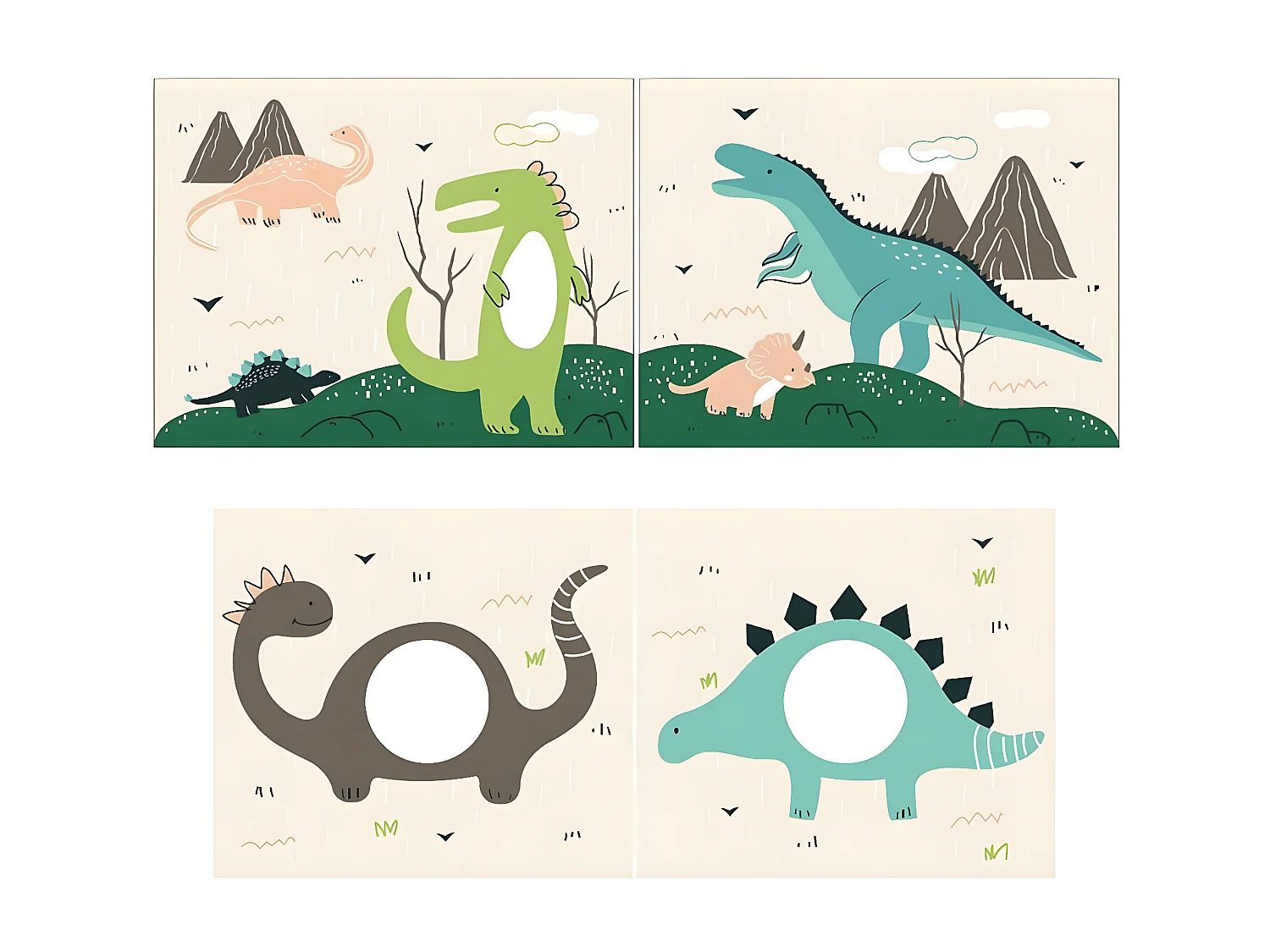 SLEEPY - Lit Mi-Haut Tobogan en Pin Laqué Blanc 90x200cm avec Housse Dino