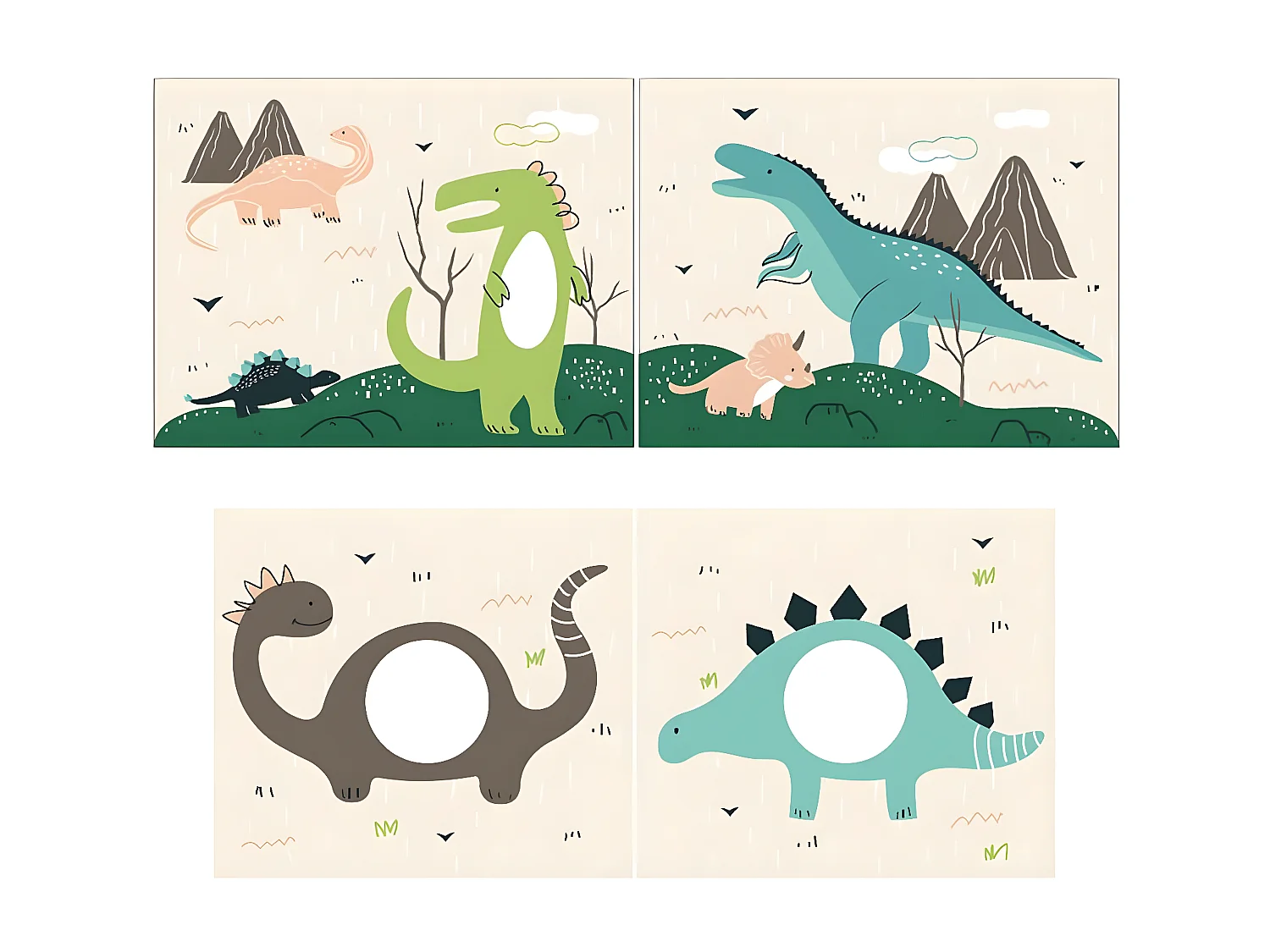 SLEEPY - Lit Mi-Haut en Pin Laqué Gris 90x200cm Housse Dino