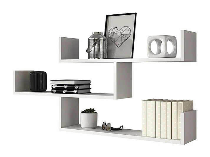 Étagère murale 3 niveaux - blanc - KASSI