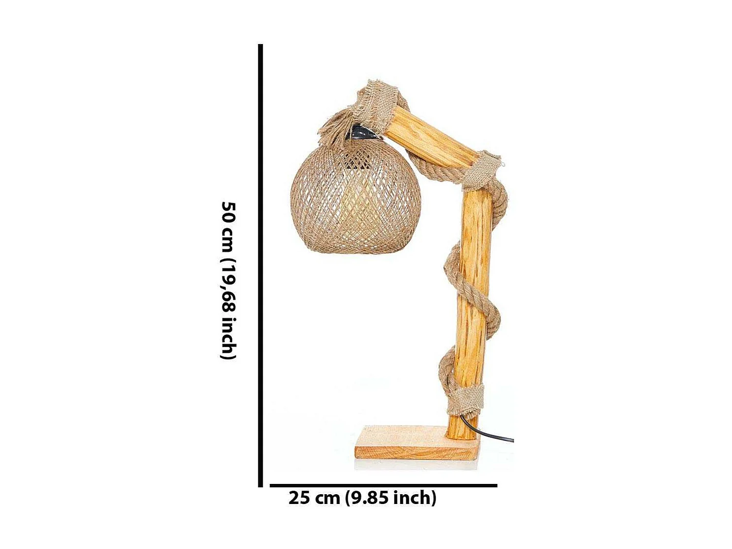 Lampe de bureau en bois Canata