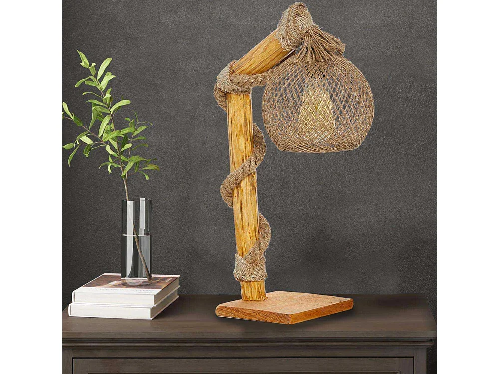 Lampe de bureau en bois Canata
