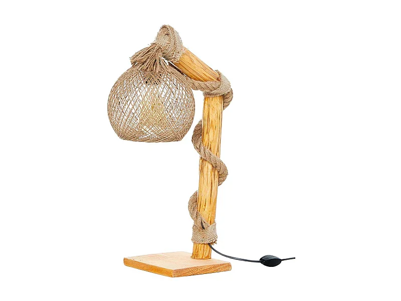 Lampe de bureau en bois Canata